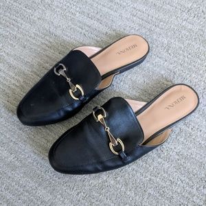 Merona Black Loafer Mules